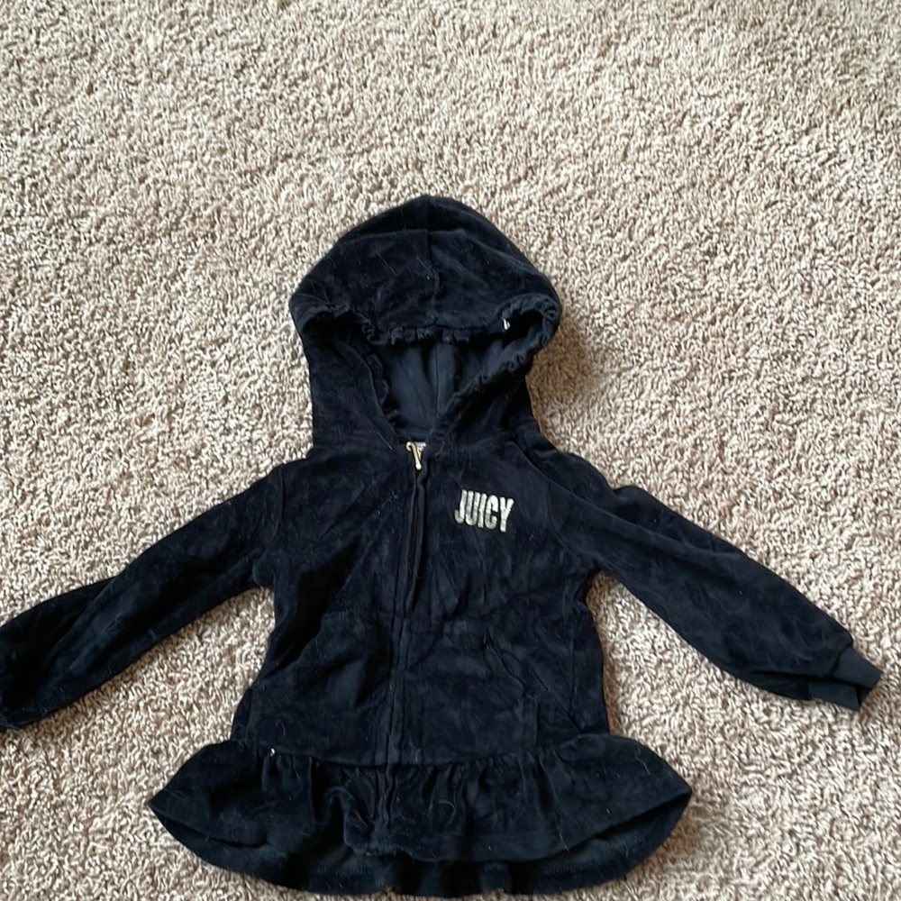 Juicy Couture Velour Ruffle Hoodie 24m